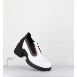 New Garrice 90S Futuristic Shoes Cuir Blanc & Lycra - Kuda White Boots