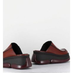 Online Garrice Sabots Compensees 90S Cuir Marron & Bubble Rubber - Brietta Brown Mules