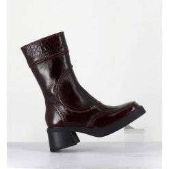 Best Garrice Boots Cuir Bordeaux Surpiqures 90'S - Malene Burgundy Boots