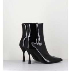 Clearance Garrice Boots Bout Pointu En Cuir Vernis Noir - Dea Shiny