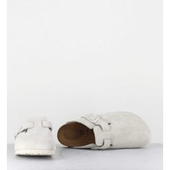 Online Garrice Sabot Boston Suede Antique White