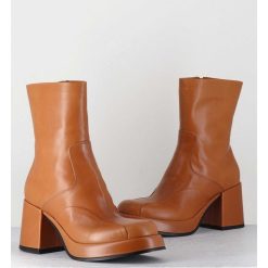 Clearance Garrice Boots 70S En Cuir Beige - Archi Cuoio