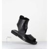 Wholesale Garrice Sandales Plates 'Open-Boots' Destructure En Cuir Noir - Ara Trill Nero