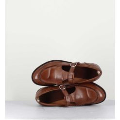 New Garrice Chaussures Mary-Jane En Cuir Marron - Lex535 Sughero