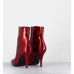 Online Garrice Boots Talon Haut En Cuir Vernis Rouge Glossy - Mecha2 Galassia Rosso