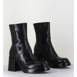 Online Garrice Boots 70S En Cuir Noir - Archi Nero