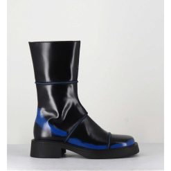 Best Garrice Boots Noir & Bleu Bout Carre 90S - Edahlia Blu Boots