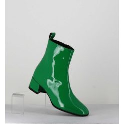 Online Garrice Boots 60S En Cuir Vernis Vert - Jane Vernice Verde