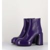 Hot Garrice Boots 70S En Cuir Prune - E3303 Purple