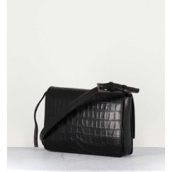 Clearance Garrice Sac En Cuir Imprime Croco Noir - M93 Cocco Nero